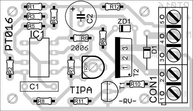 PT016 - PWM (pulsní) výkonový regulátor do 15A
