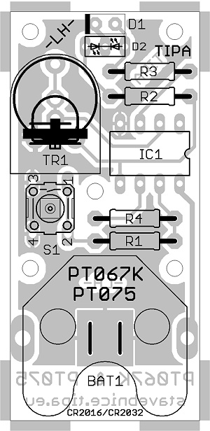 PT075 - Rozhodovátko s dvoubarevnou LED