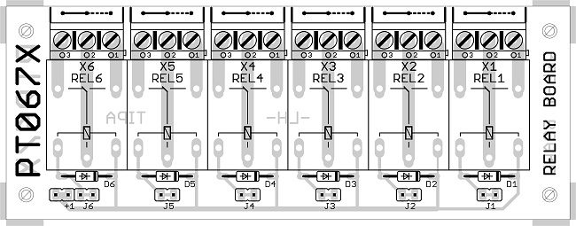PT067 - Infračervené dálkové ovládání (relé deska)